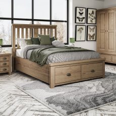 Selkirk Bedframe With Wooden Headboard And 2 Drawer Footboard Selkirk Bedframe With Wooden Headboard And 2 Drawer Footboard