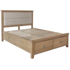 Selkirk Bedframe With Fabric Headboard And 2 Drawer Footend Selkirk Bedframe With Fabric Headboard And 2 Drawer Footend