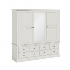 Corsica Triple Wardrobe With 6 Drawers Corsica Triple Wardrobe With 6 Drawers