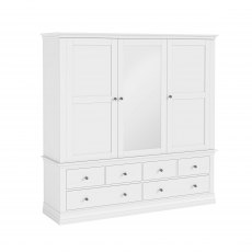 Corsica Triple Wardrobe With 6 Drawers Corsica Triple Wardrobe With 6 Drawers