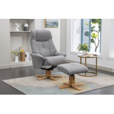 Bath Recliner Chair + Free Footstool In Lisbon Rock Fabric Bath Recliner Chair + Free Footstool In Lisbon Rock Fabric