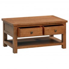 Budleigh Rustic Coffee Table With 2 Drawers Budleigh Rustic Coffee Table With 2 Drawers