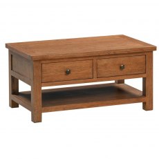 Budleigh Rustic Coffee Table With 2 Drawers Budleigh Rustic Coffee Table With 2 Drawers