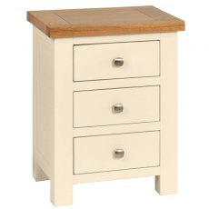 Budleigh Painted 3 Drawer Bedside Chest Budleigh Painted 3 Drawer Bedside Chest