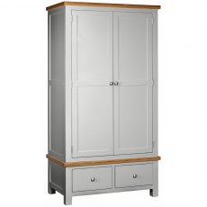 Budleigh Painted Double Wardrobe With 2 Drawers Budleigh Painted Double Wardrobe With 2 Drawers