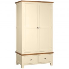 Budleigh Painted Double Wardrobe With 2 Drawers Budleigh Painted Double Wardrobe With 2 Drawers