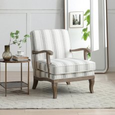 Pelham Accent Chair In Linen Stripe Pelham Accent Chair In Linen Stripe