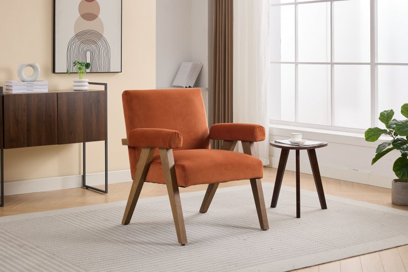 Eton Accent Chair In Orange