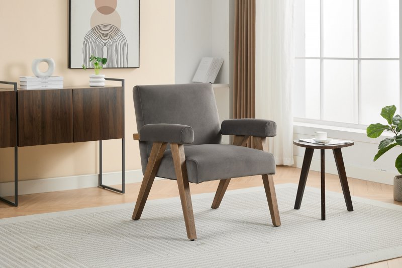 Eton Accent Chair In Taupe