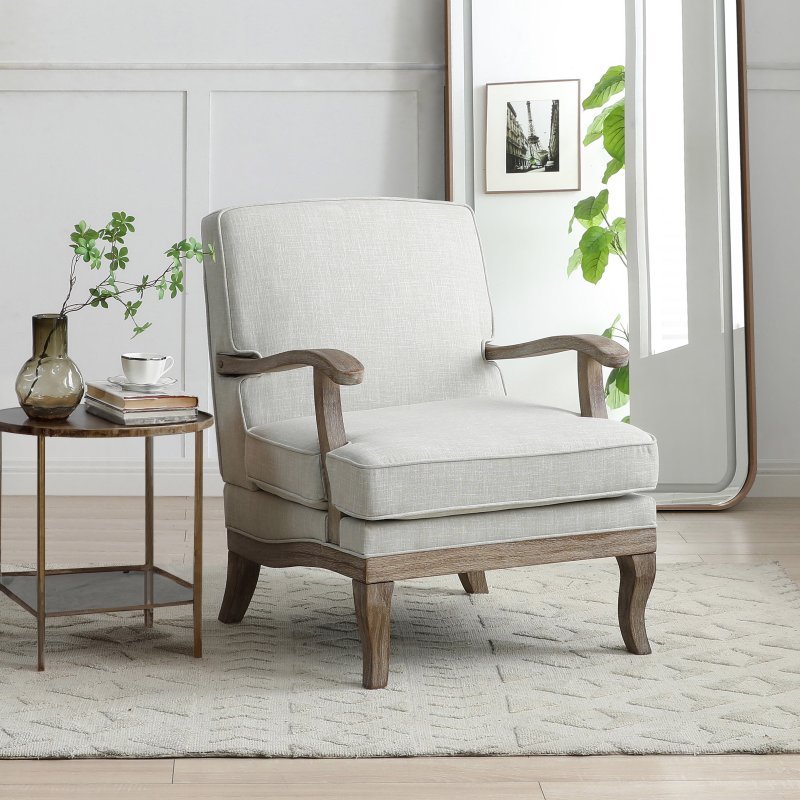 Pelham Accent Chair In Plain Natural