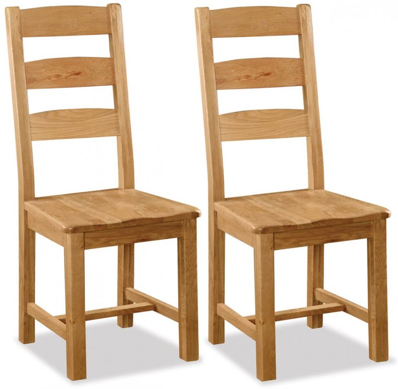 Abingdon Slatted Chair With Wooden Seat (Set Of 2)