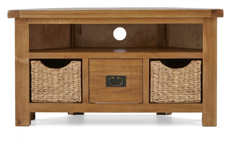 Abingdon Corner TV Unit With Baskets