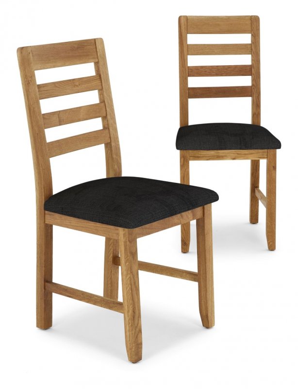 Chiltern Slatted Dining Chair - Steel (Set Of 2)