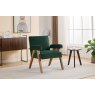 Eton Accent Chair In Green Fabric