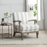 Pelham Accent Chair In Linen Stripe