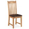 Abingdon Vertical Slat Dining Chair With PU Seat (Set Of 2)