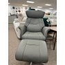 Faversham Swivel Recliner + Free Footstool In Charcoal